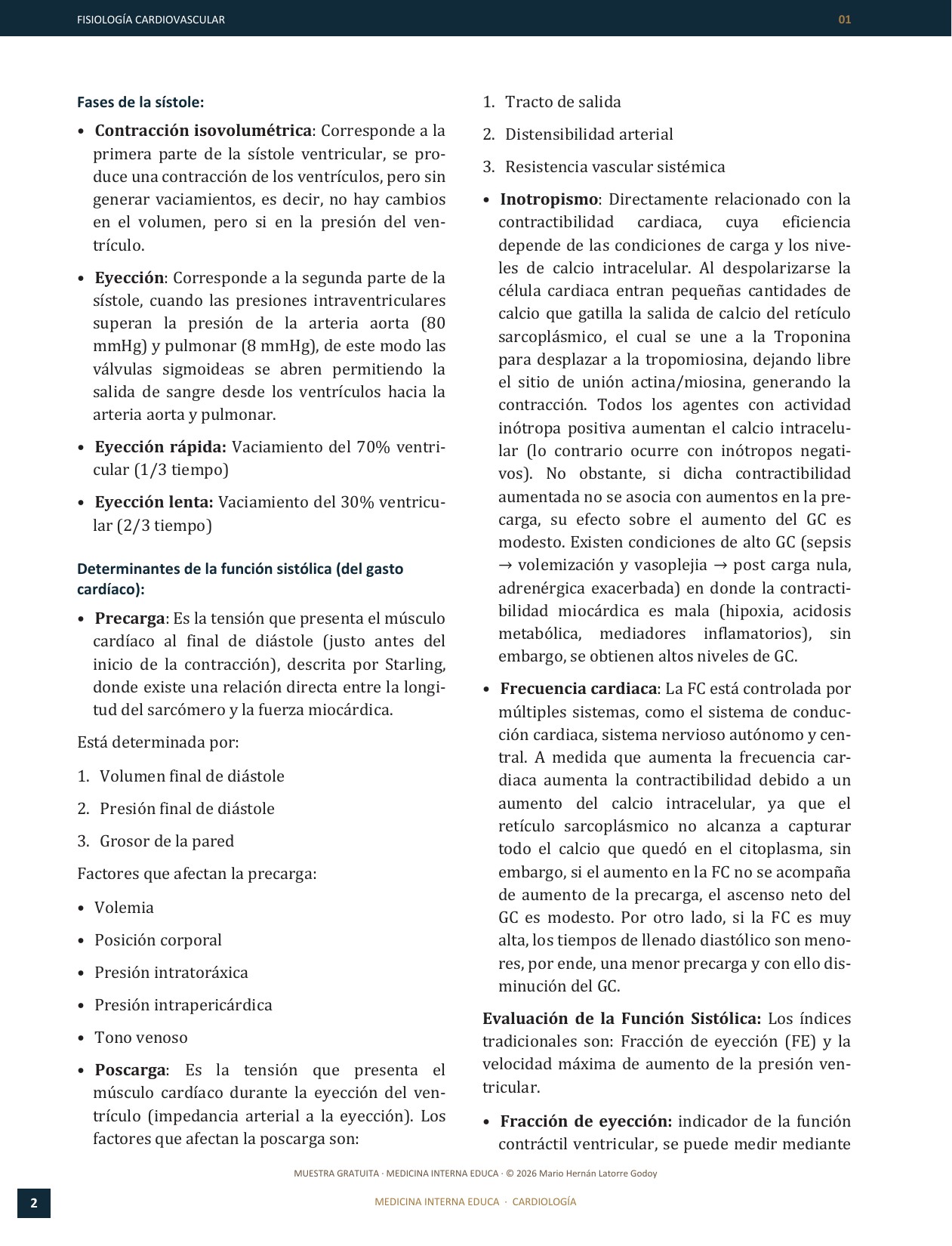 Segunda página del capítulo Fisiología cardiovascular